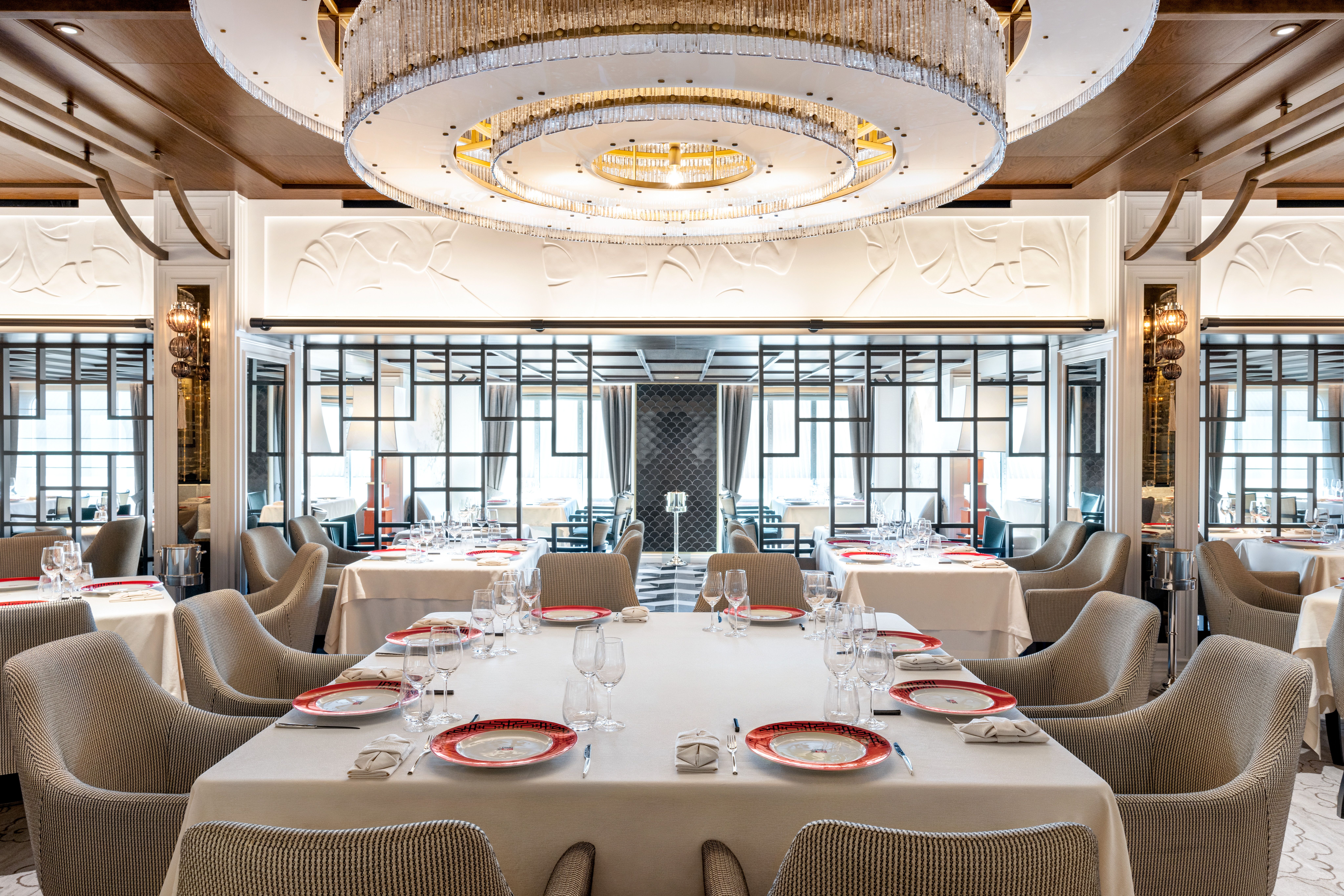 Sophisticated Red Ginger restaurant on OCL Allura with modern Asian-inspired ambiance.