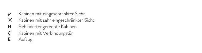 Légende du plan du pont