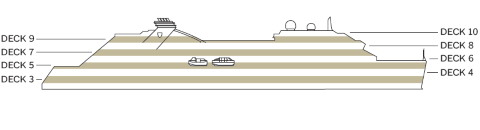 Coupe transversale: Seabourn Pursuit