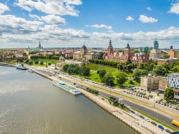 Szczecin, Polen &ndash; Historische Stadtkulisse am Flussufer