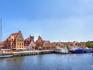 Wismar, Deutschland &ndash; Blick auf den Alten Hafen