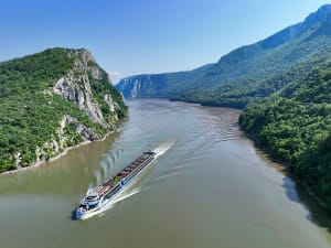 VIVA TWO: Flusschiff von oben