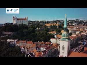 Bratislava, die slowakische Hauptstadt an der Donau