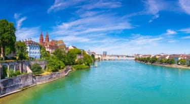 River cruises: Old Town of Basel on the Rhine
