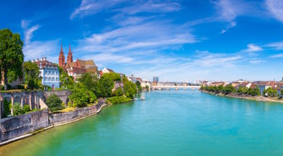 River cruises: Old Town of Basel on the Rhine