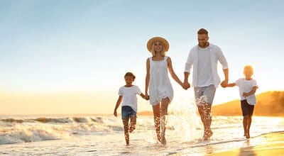 Familie am Strand