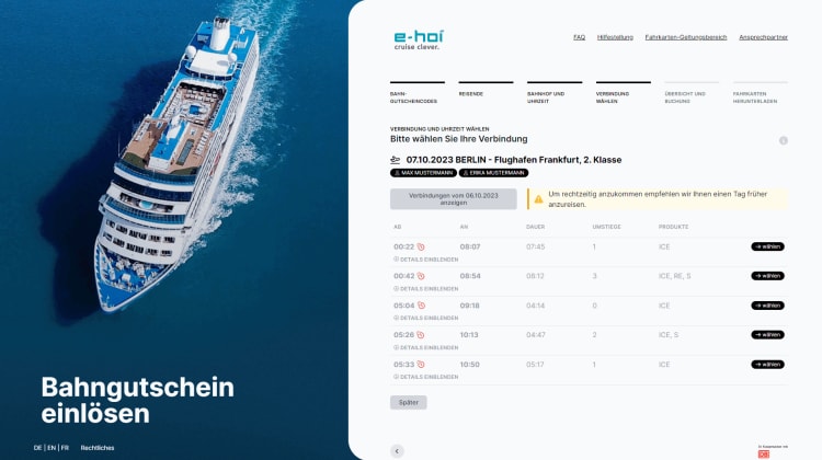 Mit dem Zug zum Flughafen