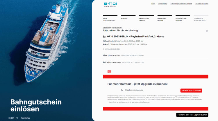 Mit dem Zug zum Flughafen