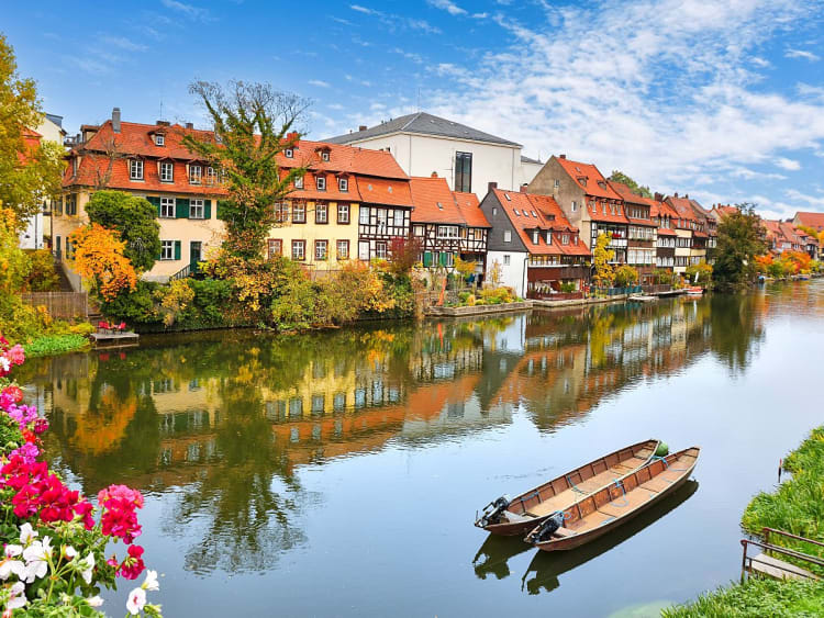 Bamberg, Deutschland &ndash; malerische Fachwerkh&auml;user entlang der Regnitz