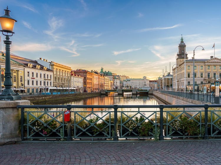 G&ouml;teborg, Schweden &ndash; Abendstimmung am Kanal