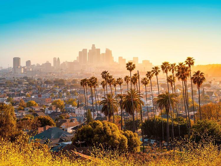 Los Angeles, USA &ndash; Blick auf City-Silhouette