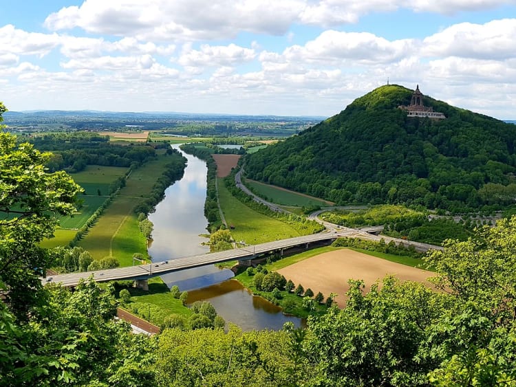 Minden, Duitsland &ndash; Panorama van de Porta Westfalica
