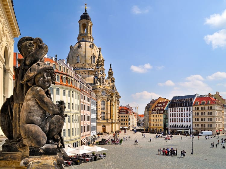 Dresde, Alemania &ndash; Frauenkirche en la hist&oacute;rica plaza Neumarkt