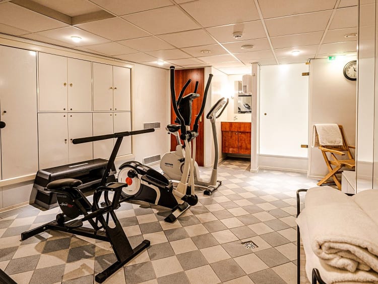 DCS Amethyst 2: Fitness Center auf dem Mitteldeck