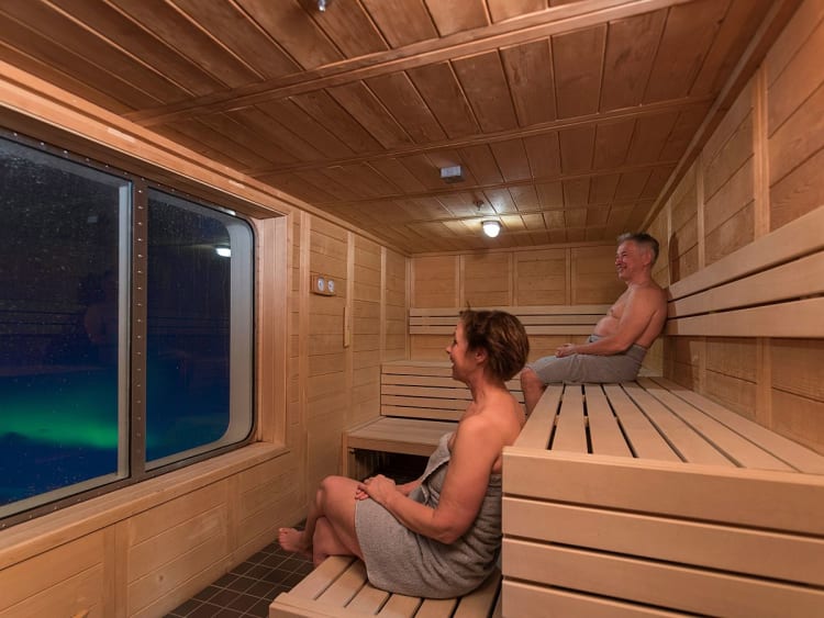 Trollfjord: Sauna