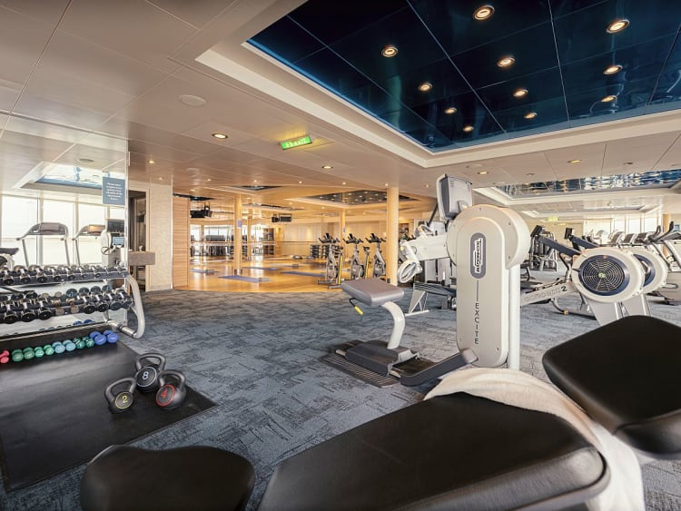 Queen Victoria: Fitnesscenter auf Deck 9 und 10