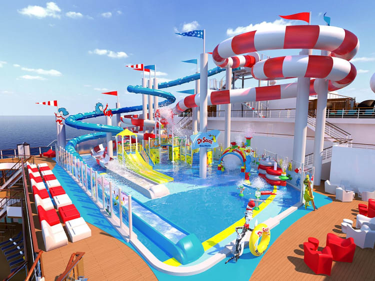 Carnival Horizon: Poolbereich mit Rutschen