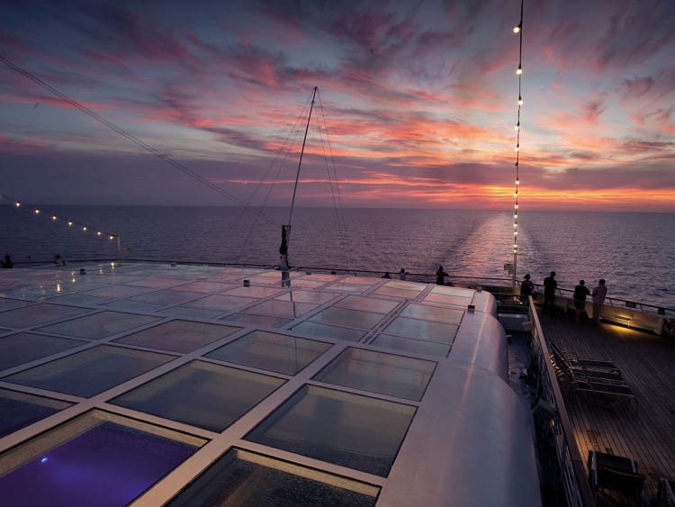 Carnival Conquest: Lido Deck Sunset