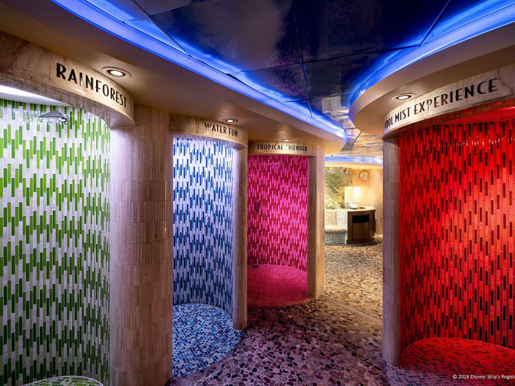 Disney Dream: Themenduschen im "Senses Spa & Salon" auf Deck 11