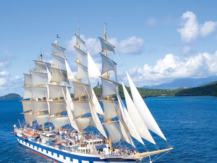 Royal Clipper: Seitliche Ansicht