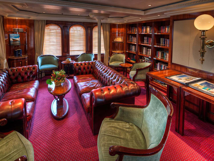 Royal Clipper: Bibliothek auf dem Hauptdeck