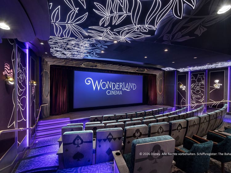 Disney Wish: "Wonderland Cinema" auf Deck 4