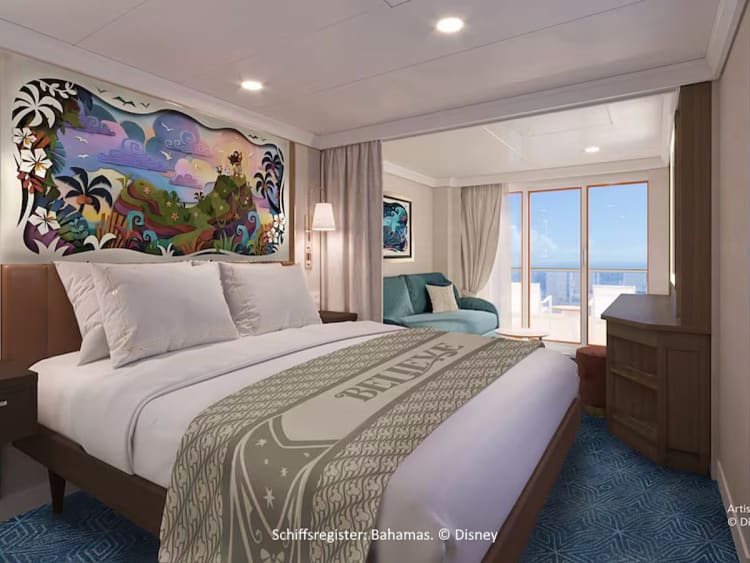 Disney Believe: Balkonkabine Blick auf Balkon