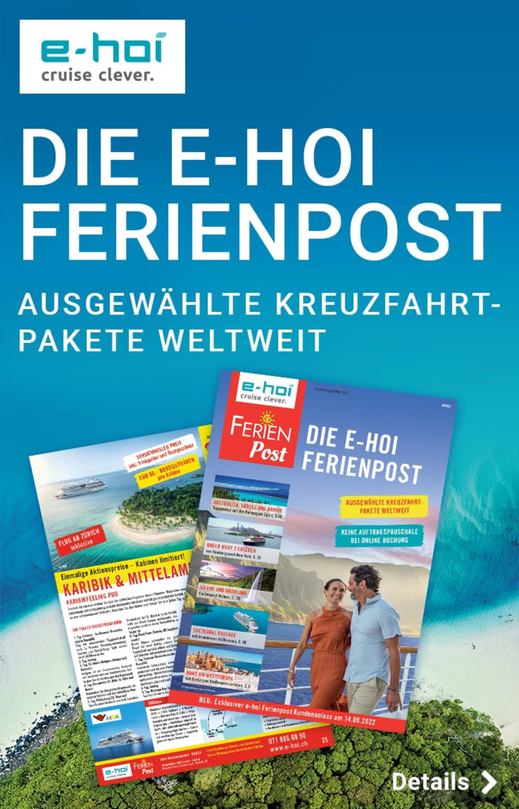  Kreuzfahrten beim Kreuzfahrt Spezialist aus der Schweiz - e-hoi.ch Bildidee 