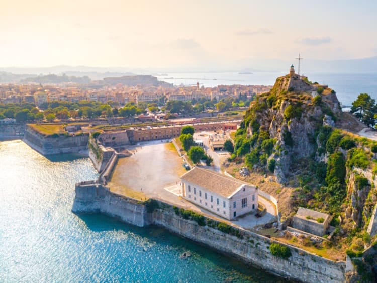 Panoramic view of Kerkyra, capital of Corfu island