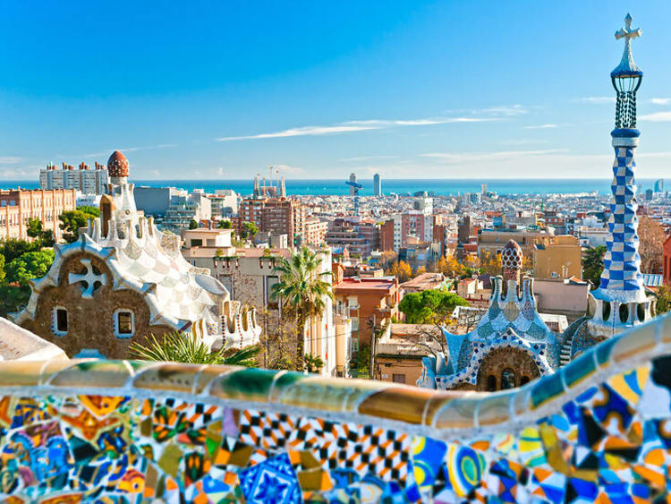 Park Guell in Barcelona, Spain.