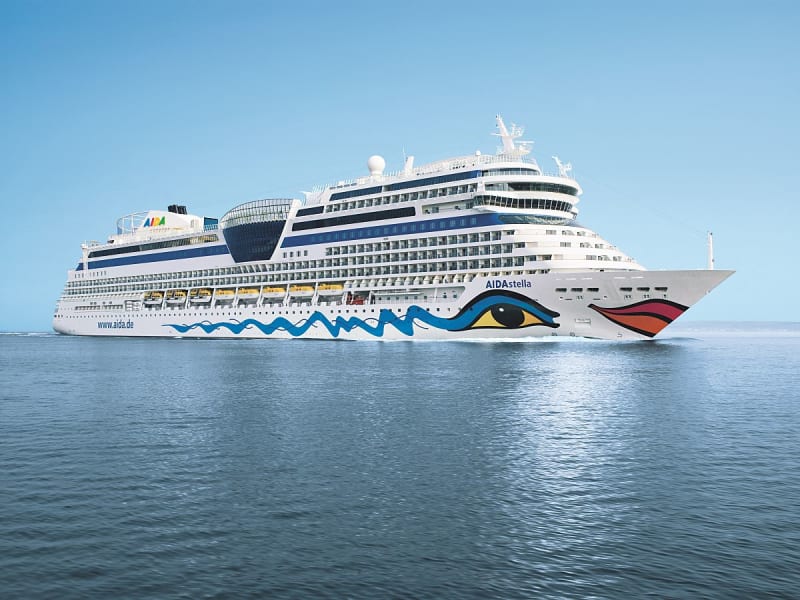 AIDAstella: Buitenzicht van het schip