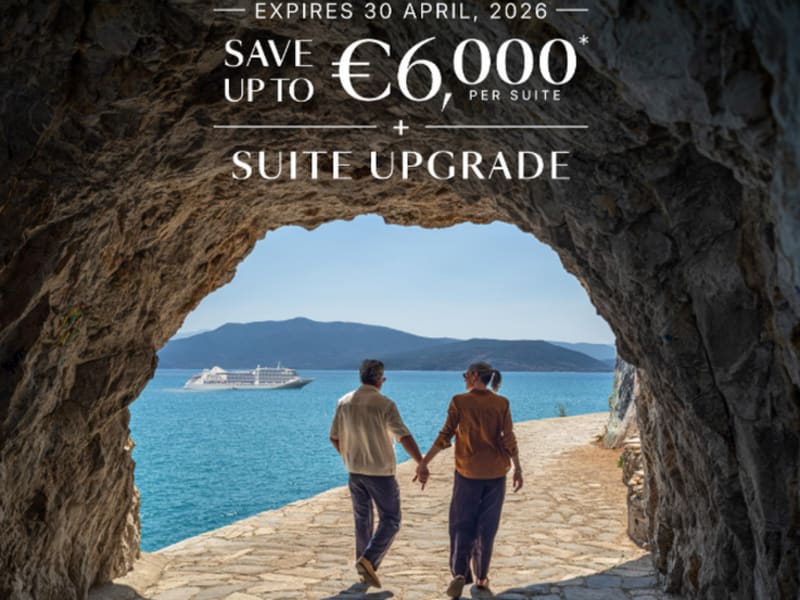 Silversea: Nu tot &euro;6000 korting + een gratis suite upgrade!