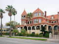 Galveston, USA – Historische Villa im viktorianischen Stil mit Türmchen und Veranda