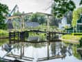 Arnhem, Pays-Bas – Pont-levis historique entre moulins et canaux