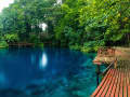 Luganville, Vanuatu – Tropisch bos rond een blauwe waterpoel