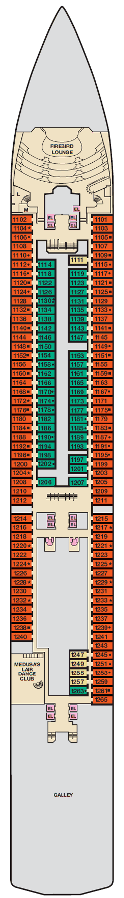 Deckplan: Riviera Deck 1