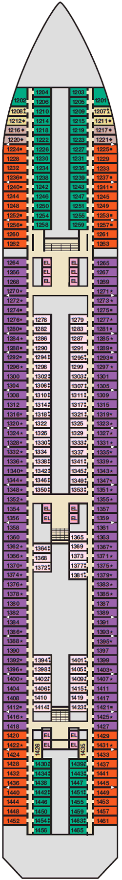Deckplan: Riviera Deck 1