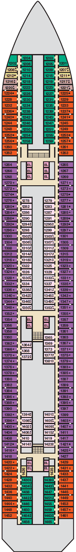 Deckplan: Riviera Deck 1