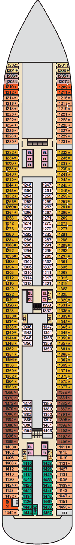 Deckplan: Riviera Deck 1