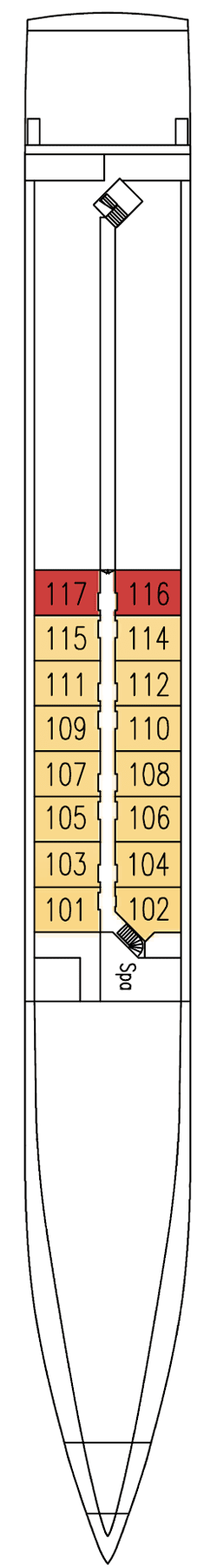 Plan du pont: Hauptdeck 1