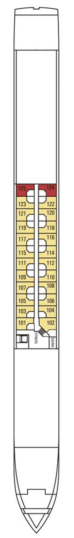 Plan du pont: Hauptdeck 1