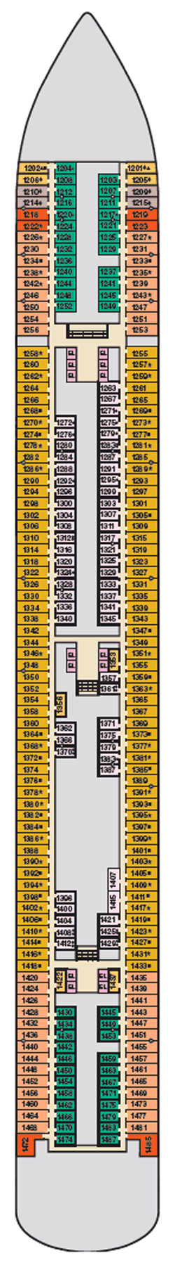 Deckplan: Riviera Deck 1