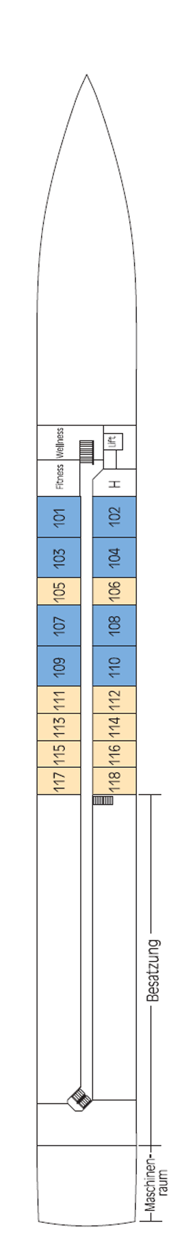Dekkenplan: Smaragddeck 1