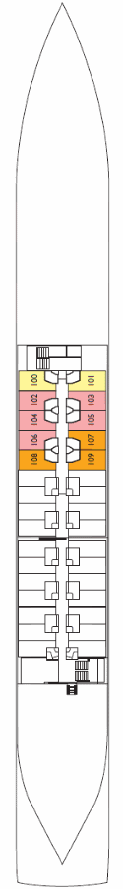 Plan du pont: Hauptdeck 1