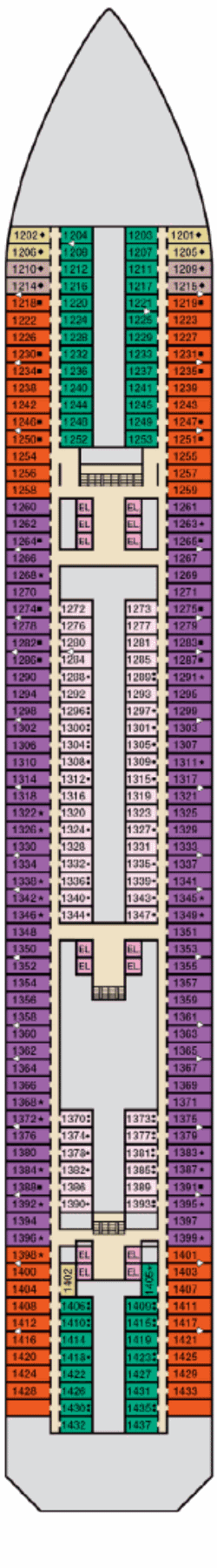 Deckplan: Riviera Deck 1