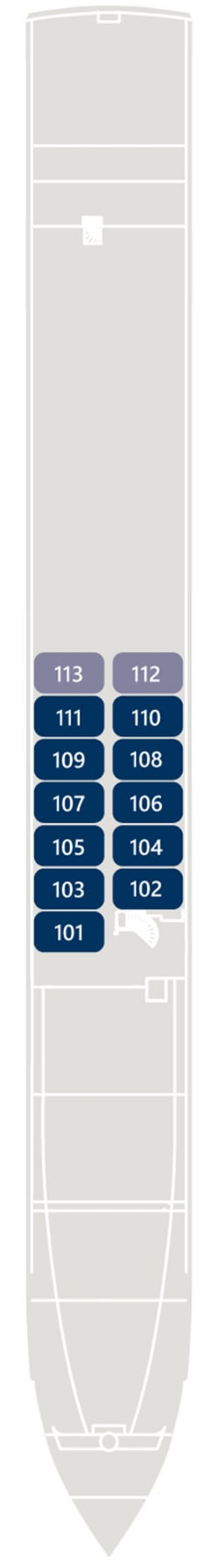 Plan du pont: Hauptdeck 1