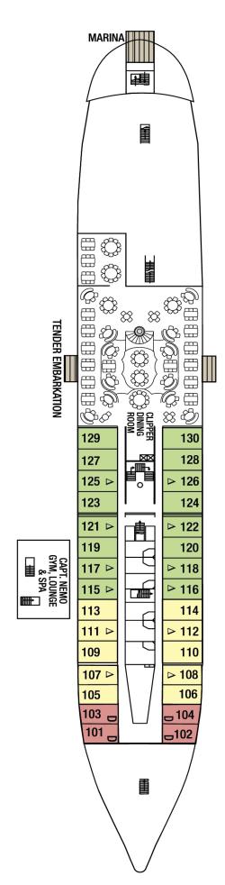 Plano do convés: Commodoredeck 1
