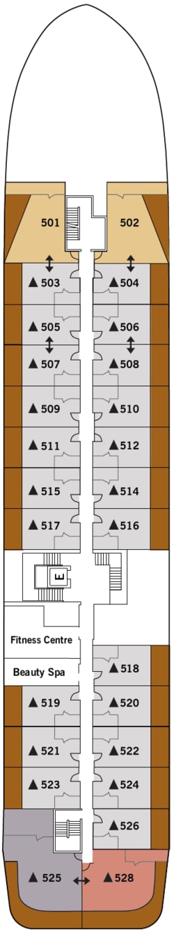 Plano do convés: Deck 5