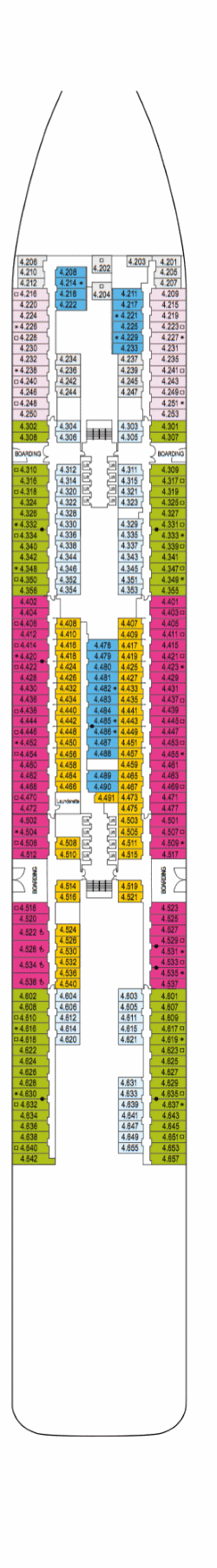 Plano do convés: Deck 4