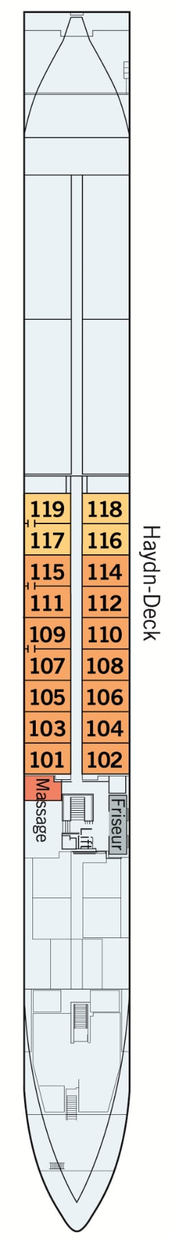 Dekkenplan: Haydn-Deck 1